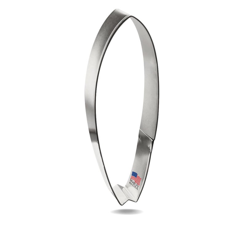 Beach Fun OTBP Foose B1723 Surfboard Cookie Cutter - 1 Piece - 5 in Long - Color Silver - Image 1